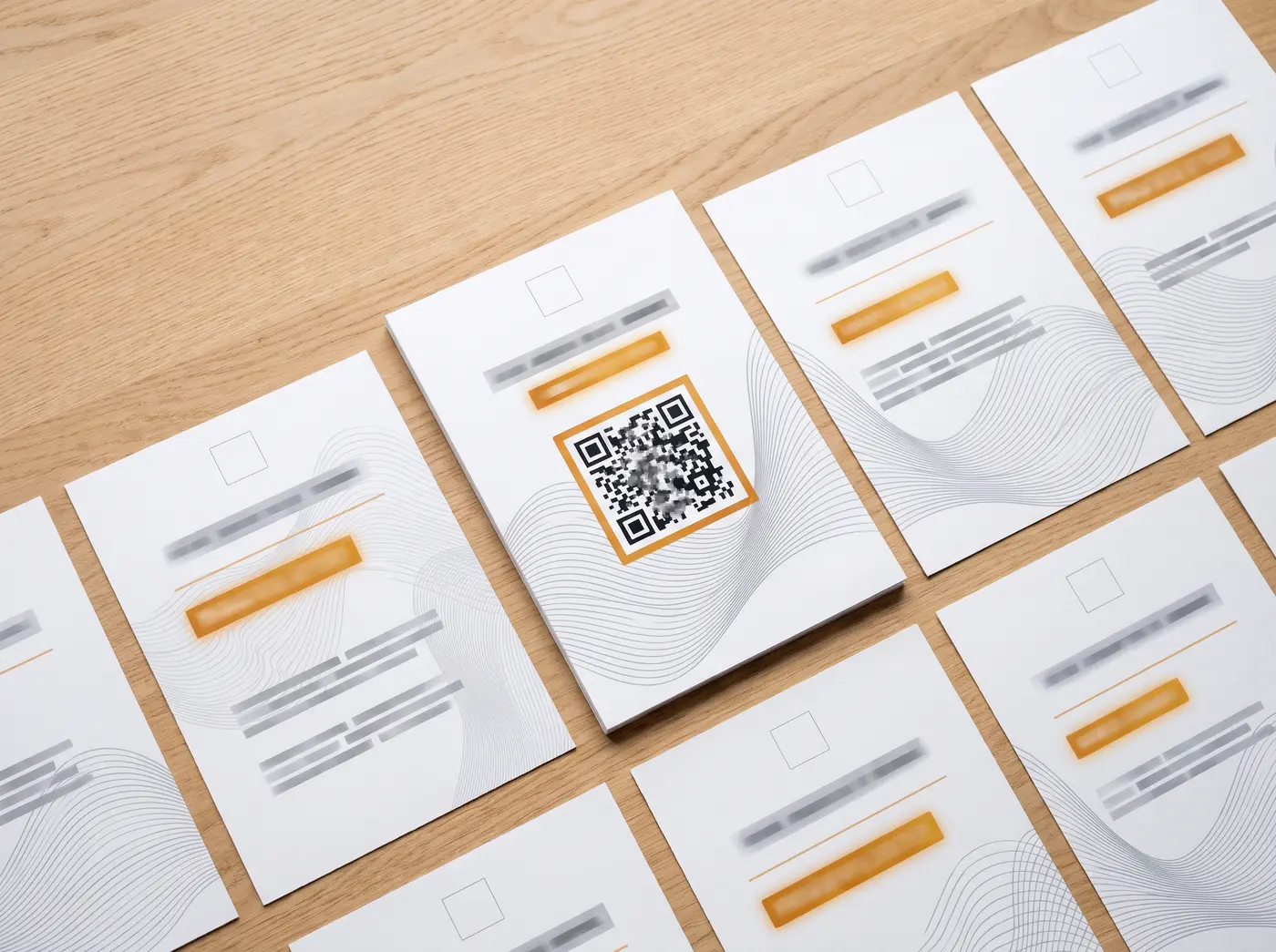 Printed notices and posters with space for the client's logo